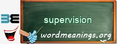 WordMeaning blackboard for supervision